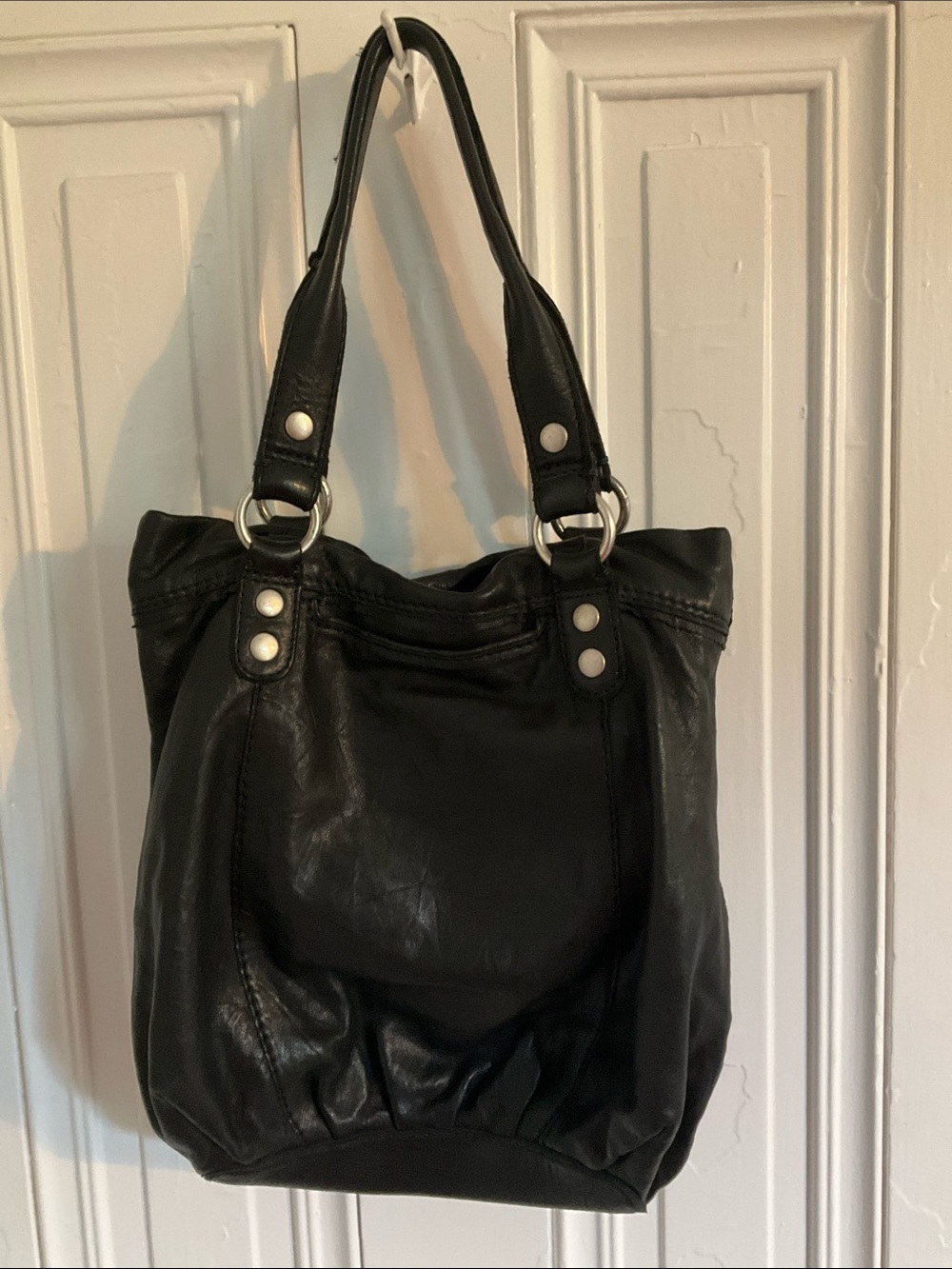 Lucky Brand Vintage Leather hobo purse black